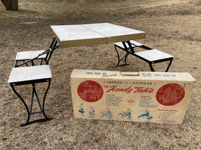 Vintage HANDY Folding Table&Chair ビンテージ折りたたみテーブル 