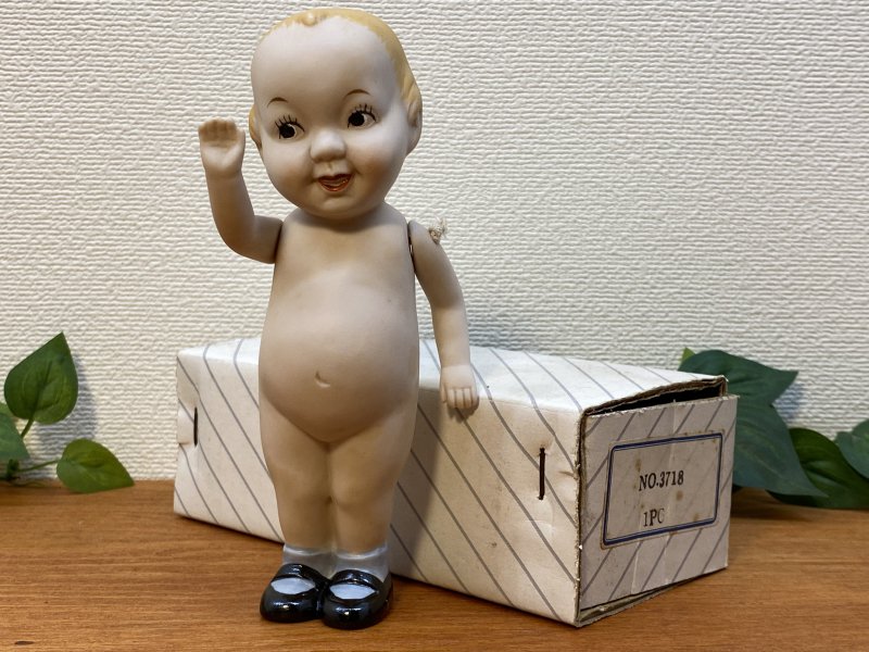 デッドストック 箱付き 陶器製キューピー人形 ビスクドール No.3718 