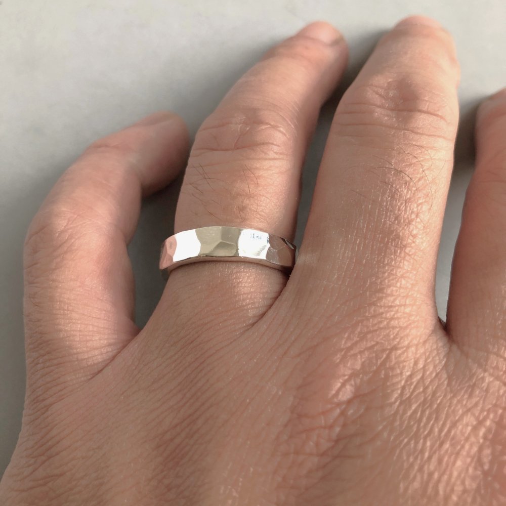 silver ring 4mm / シルバーリング 4mm - 一点ものおしゃれリング 普段