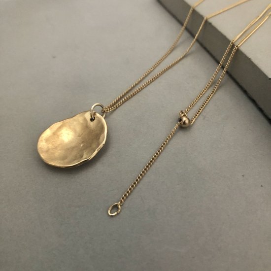 brass necklace sizuku / 真鍮ネックレス 雫 - FUURA handmade studio