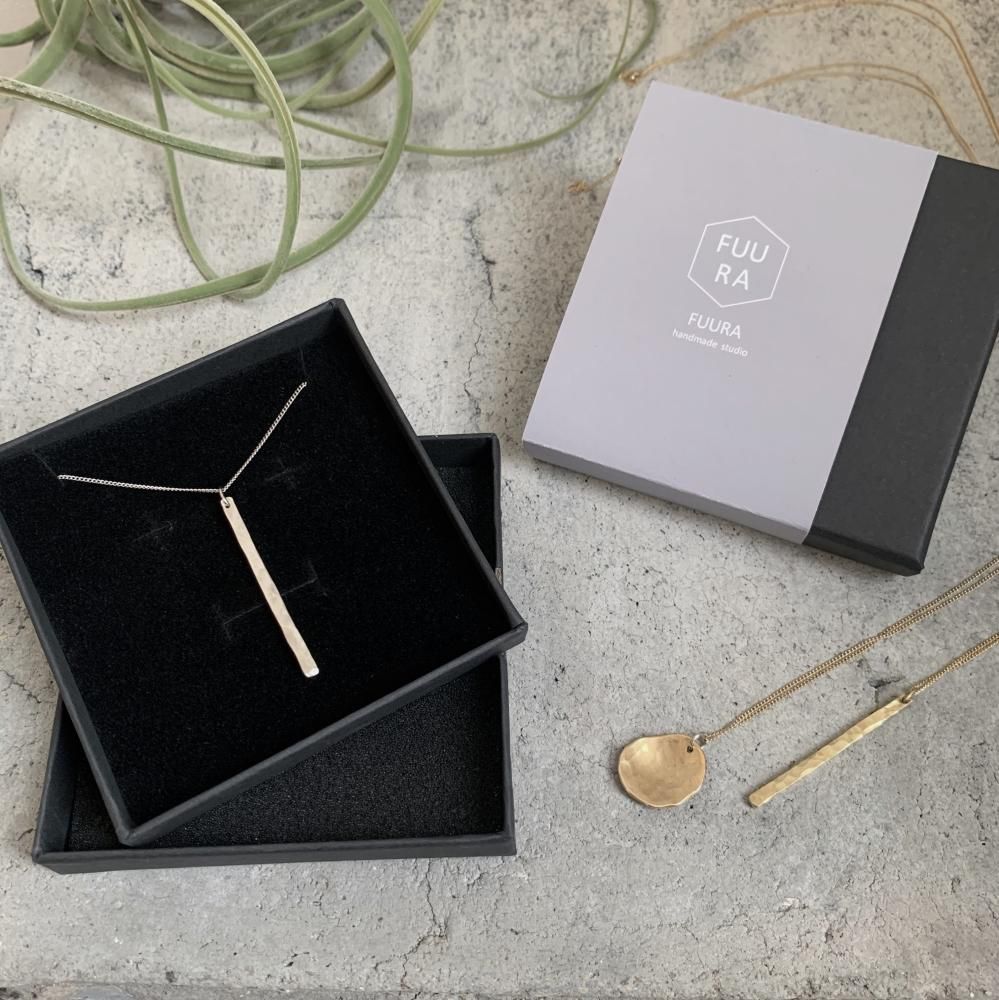 brass necklace sizuku / 真鍮ネックレス 雫 - FUURA handmade