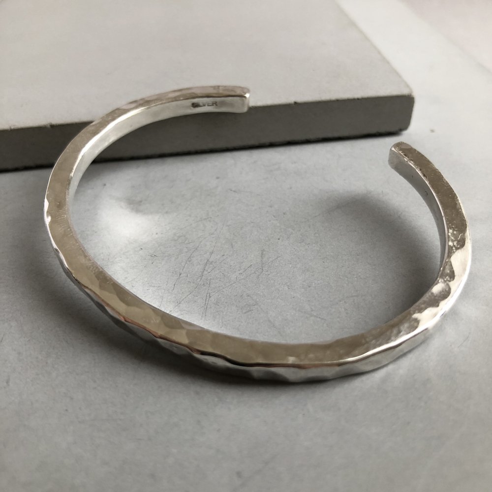 silver bangle 4mm square bar type / シルバーバングル 4mm 角棒タイプ - FUURA handmade  studio