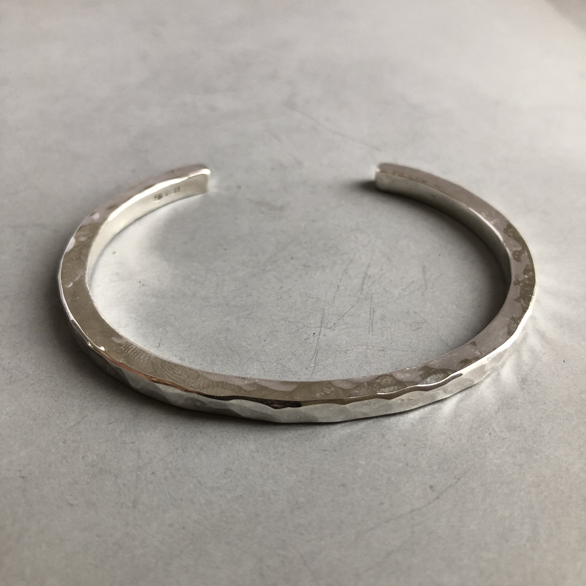 silver bangle 4mm square bar type シルバーバングル 4mm 角棒タイプ FUURA handmade  studio