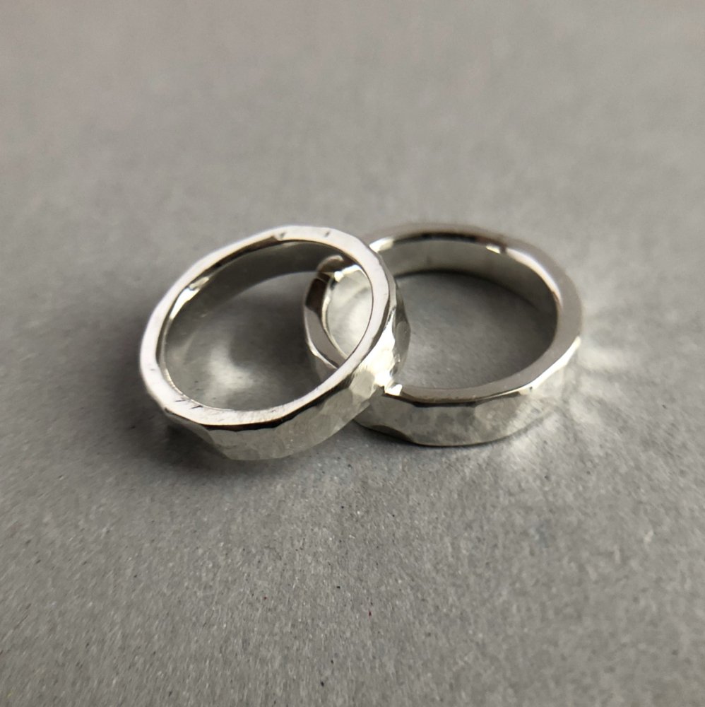 pair ring silver 4mm ペア シルバーリング 4mm 一点ものおしゃれリング 普段使いシンプル大人アクセサリー【FUURA】