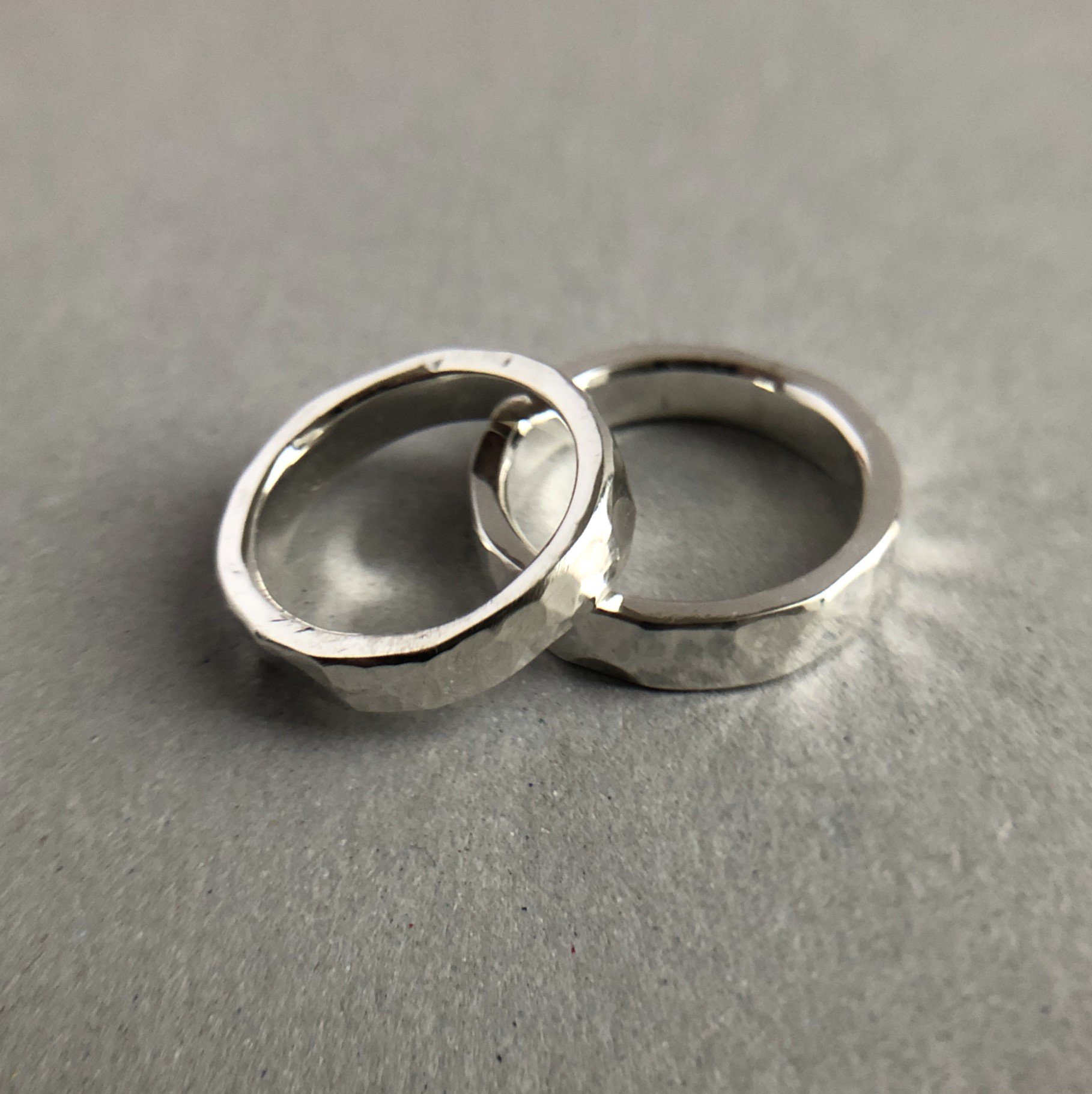 pair ring silver 4mm / ペア シルバーリング 4mm - FUURA handmade studio