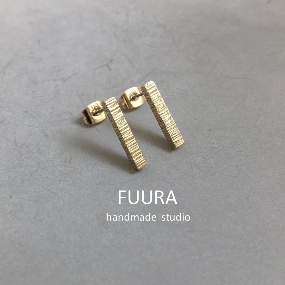 sou pierce brass / 真鍮ピアス ソウ - FUURA handmade studio