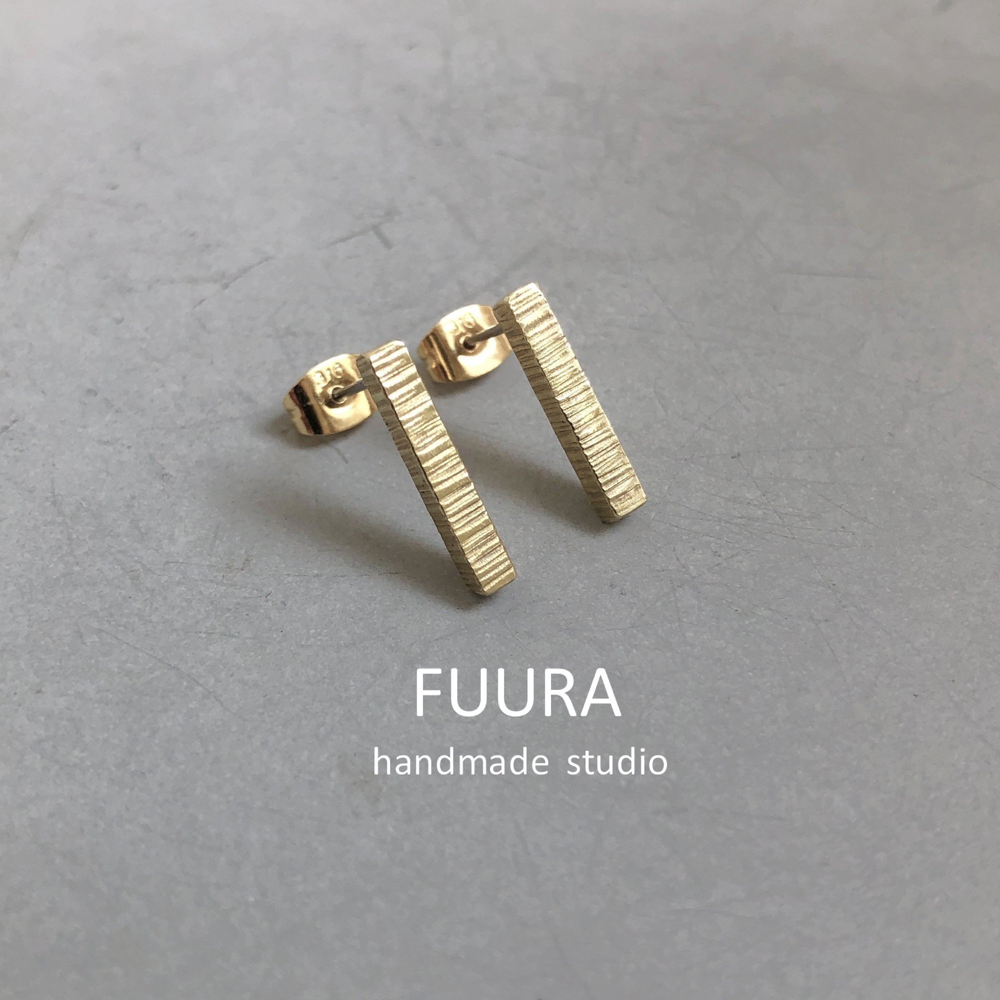 sou pierce brass / 真鍮ピアス ソウ - FUURA handmade studio