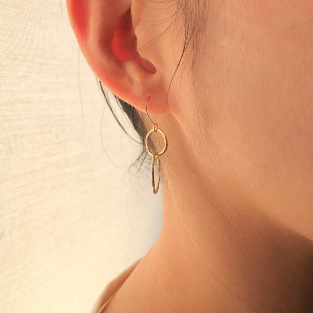 brass pierce awa / 真鍮ピアス 泡 - FUURA handmade studio