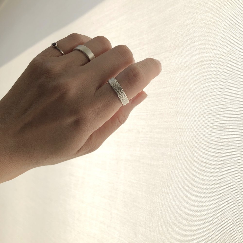 sou ring silver 5mm / ソウリング シルバー 5mm - 一点ものおしゃれリング 普段使いシンプル大人アクセサリー【FUURA】