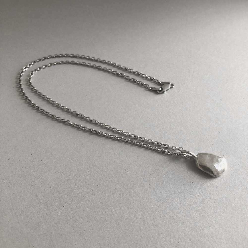 melt necklace silver L size / メルトネックレス シルバー Lサイズ - FUURA handmade studio