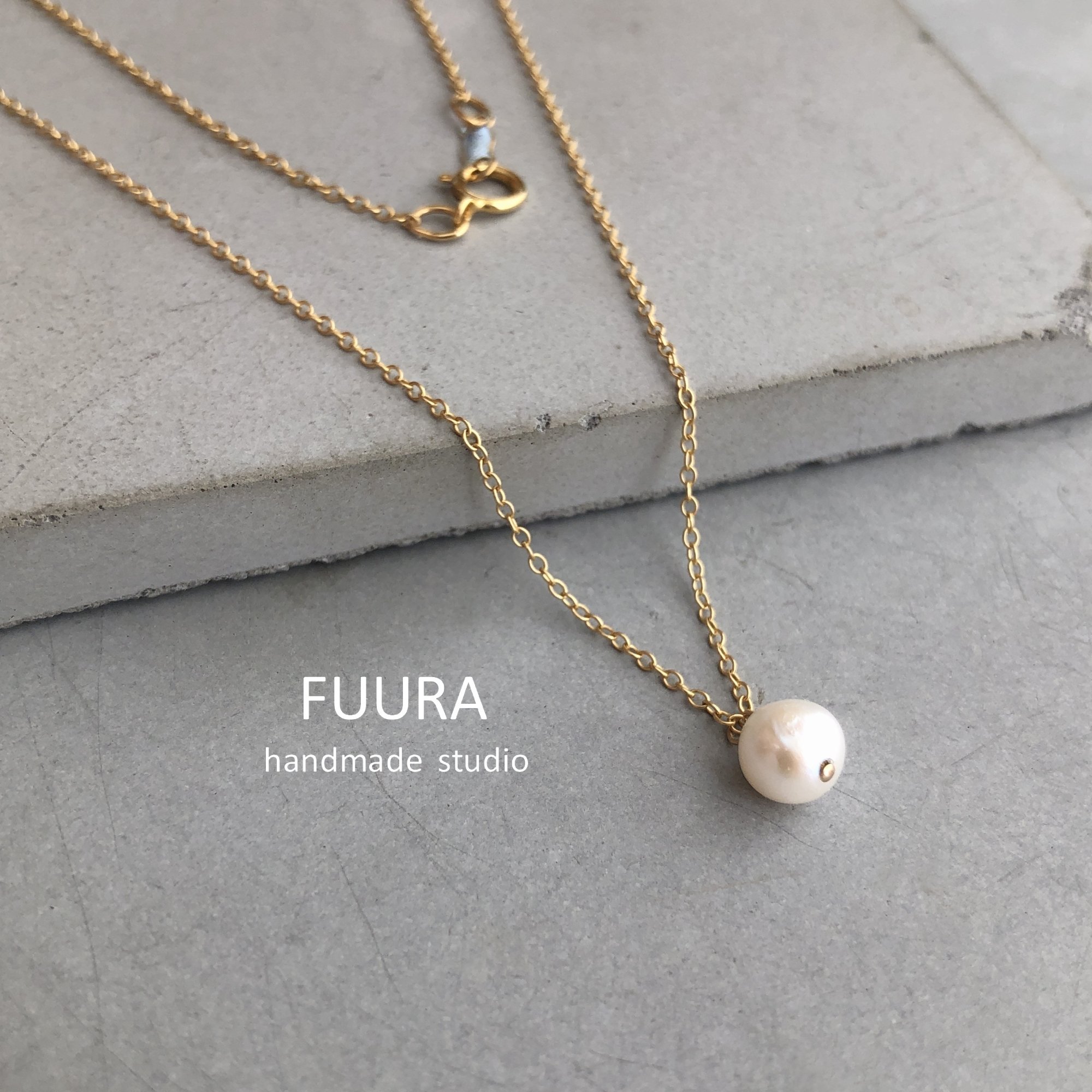 14kgf pearl necklace / 14kgf パールネックレス - FUURA handmade studio