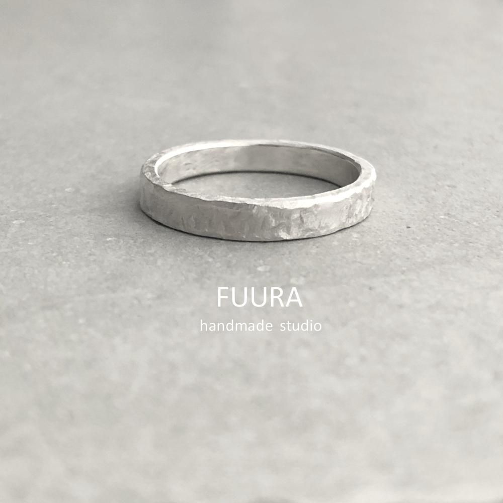 3mmシルバーリング stone ring silver 3mm / 石目リング シルバー 3mm - FUURA