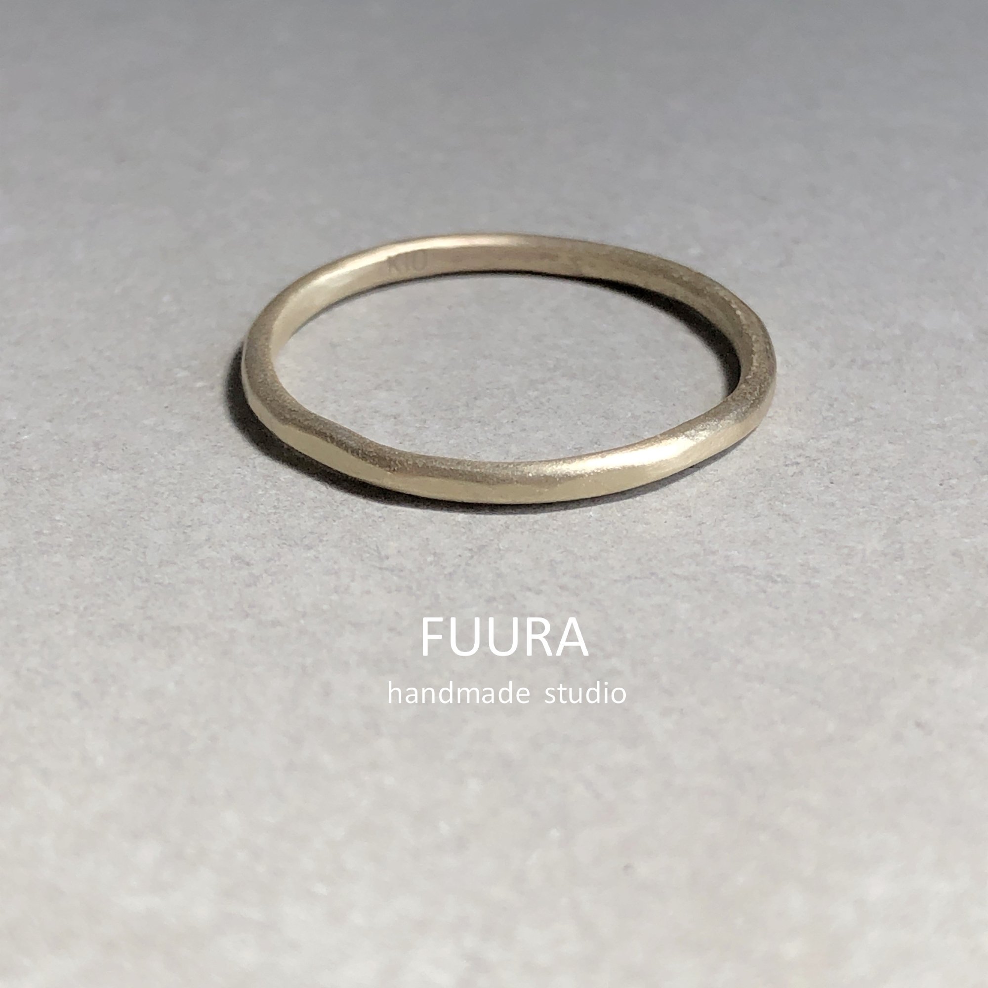 【K10】1.5mm ring / K10 イエローゴールドリング 1.5mm - FUURA handmade studio