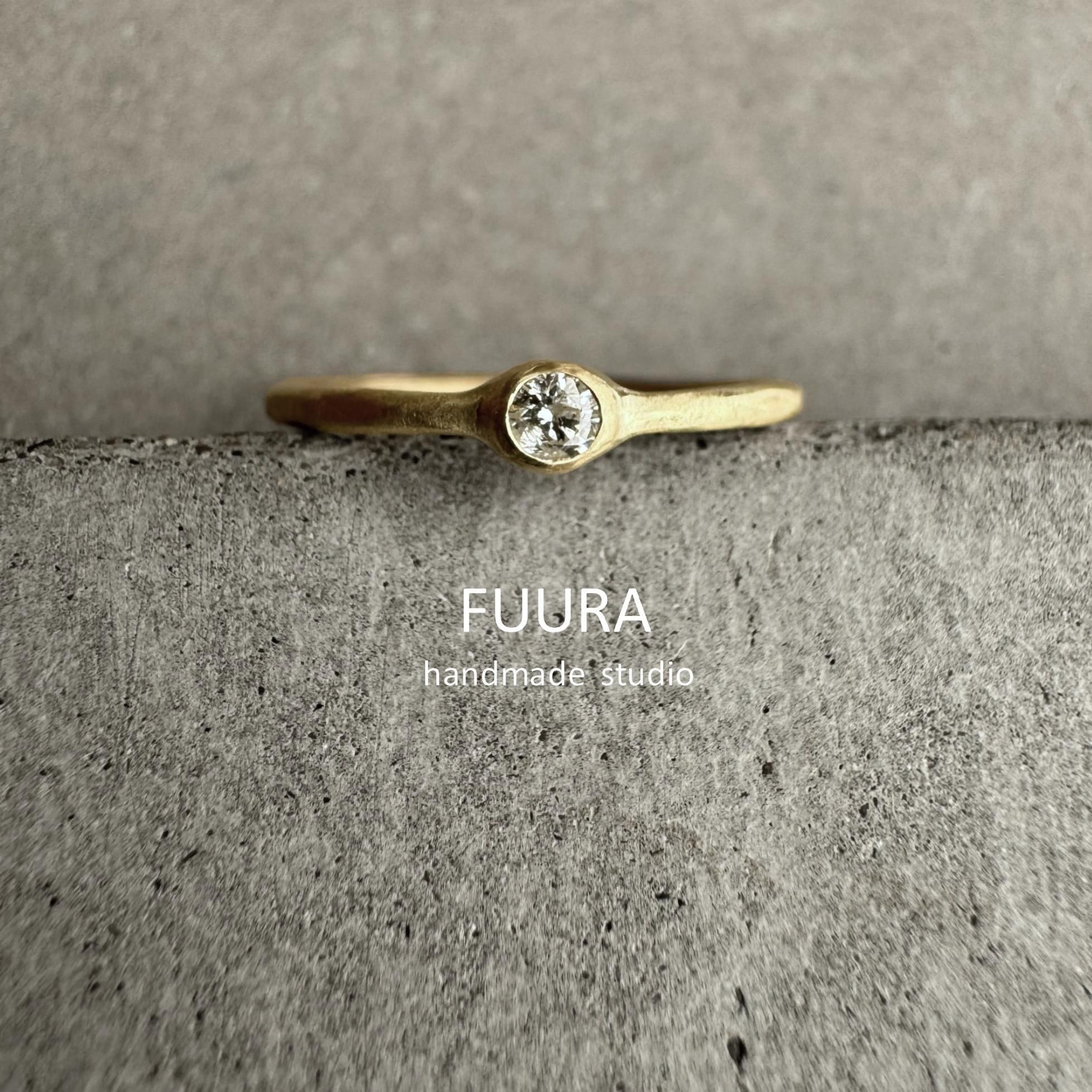 K10 diamond hammered mat ring / K10  ܥޥå ɥ 