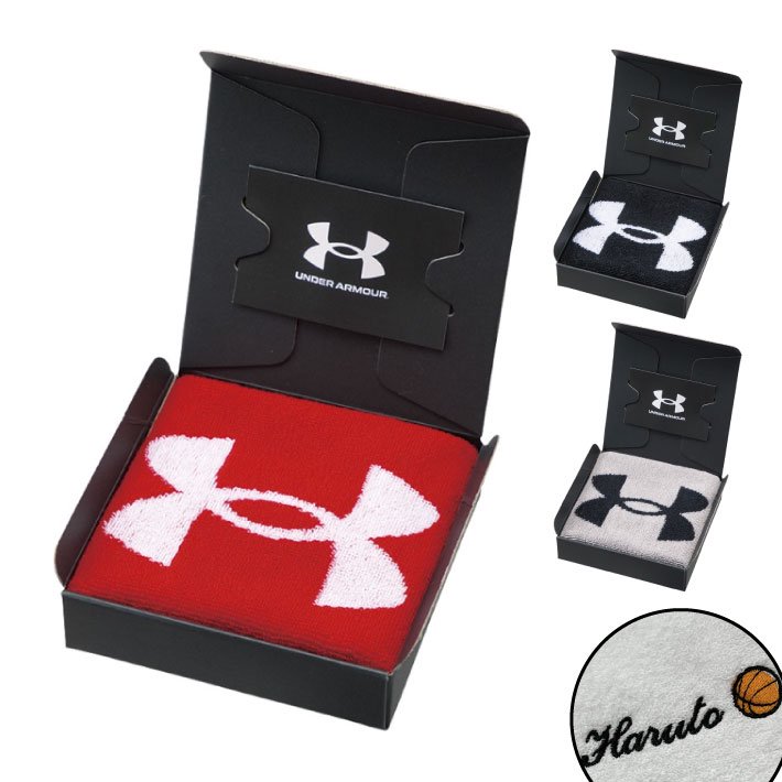 名入れ 無料 刺繍 】【underarmour】アンダーアーマー 「シンボル」 タオルハンカチ（名入れタオル スポーツ 部活 チームタオル 卒団  マラソン マフラータオル スポーツタオル） - タオルユーユ