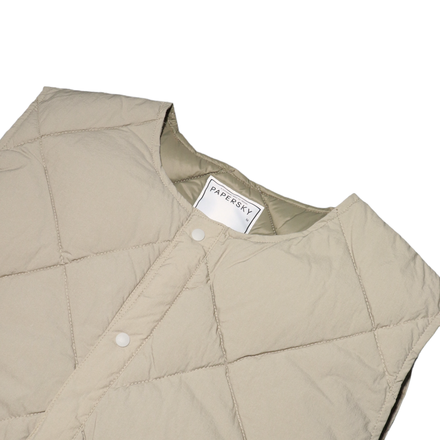 40%off]MIDDLE LAYER DOWN VEST (BEIGE) - KANAKA SHOTEN