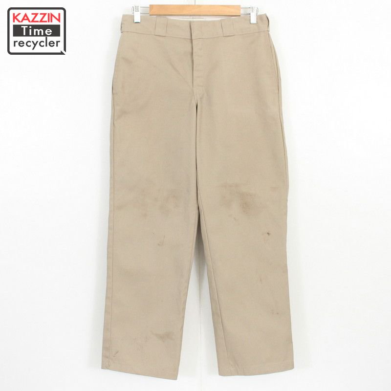 90s USA製 Dickies 874 ワークパンツ メンズ Mサイズ相当 ベージュ