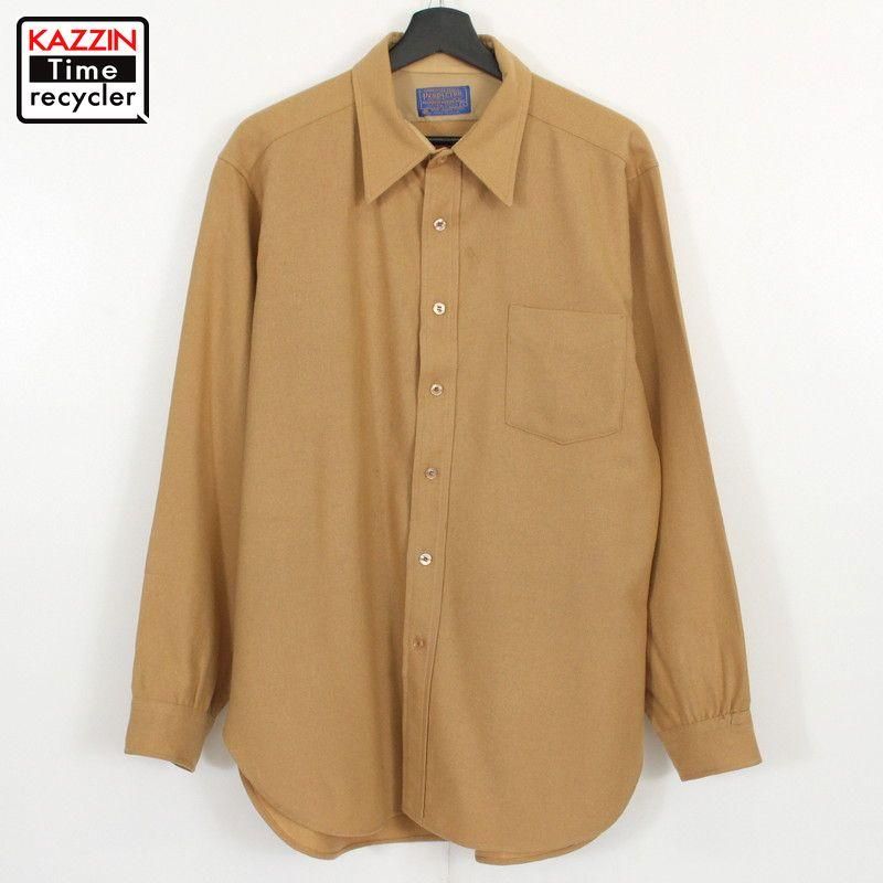 70s USA製 ヴィンテージ ペンドルトン PENDLETON 無地 ウール 長袖