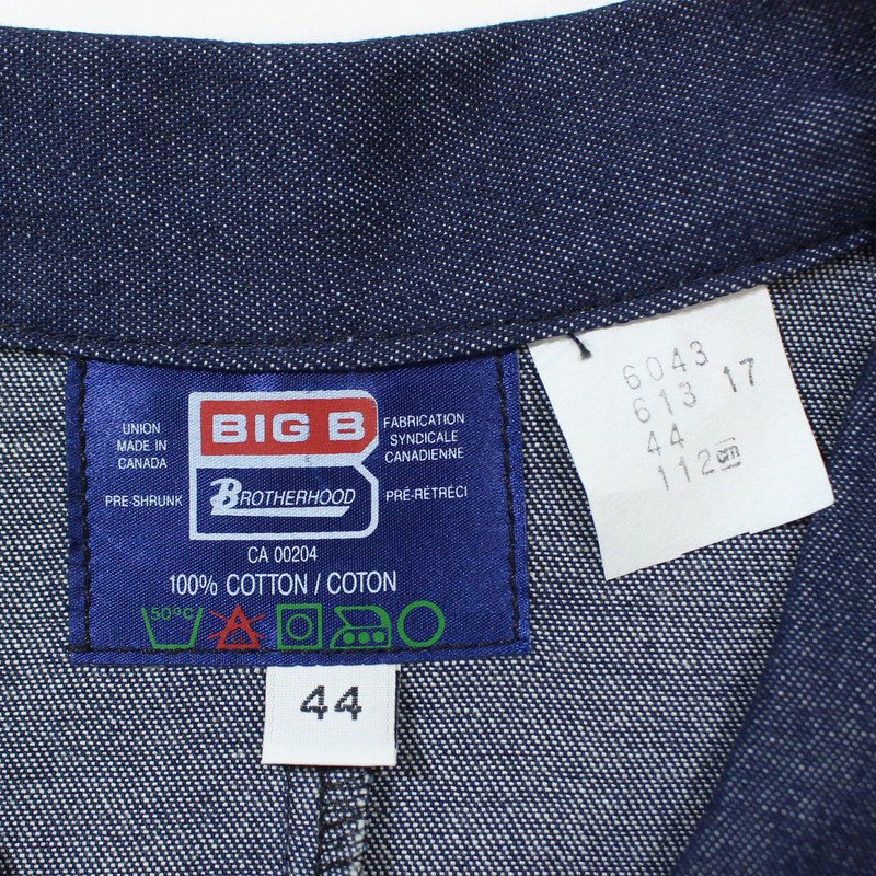 DEADSTOCK 70s ヴィンテージ ビッグビー BIG B デニム カバーオール 古着 ☆ メンズ XL~サイズ相当 ビッグサイズ  オーバーサイズ ネイビー - KAZZIN Time recycler 広島にある古着屋オンラインショップ カジン タイム リサイクラー