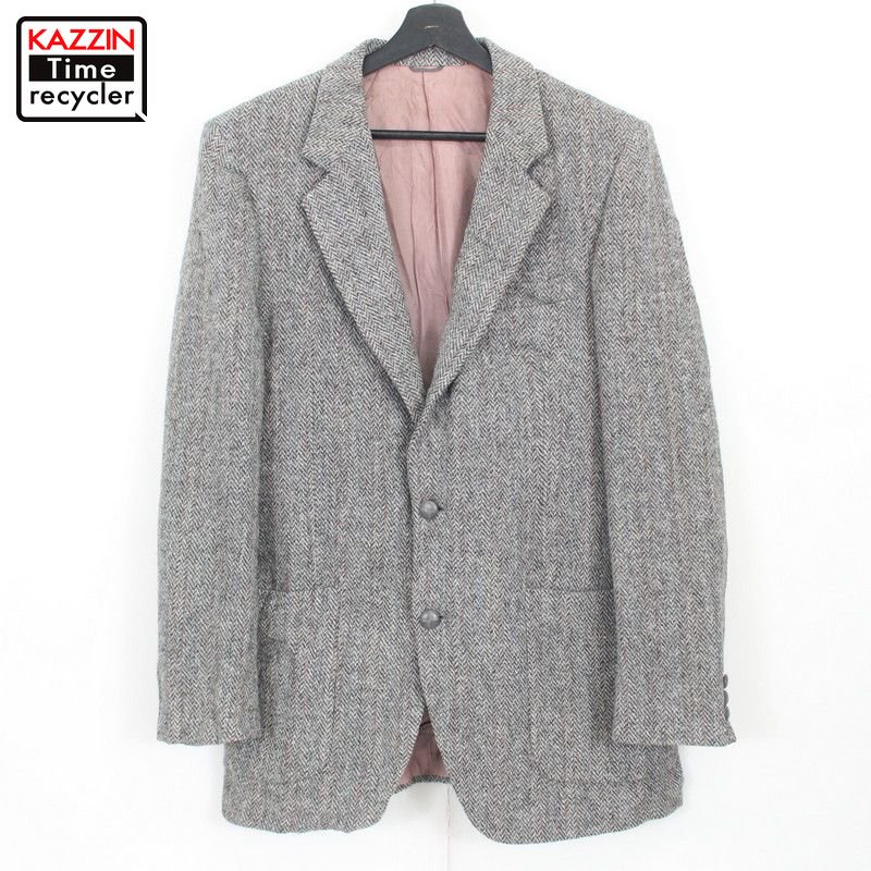 90s ハリスツイード HARRIS TWEED ウール テーラードジャケット 古着