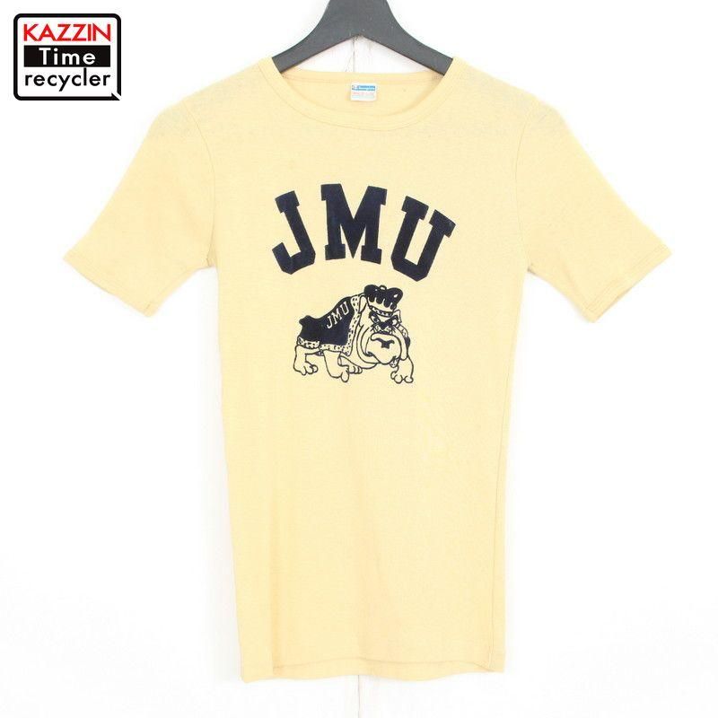 70s USA製 ヴィンテージ チャンピオン Champion カレッジ 半袖Ｔシャツ 古着 ☆ メンズ 表記Mサイズ イエロー - KAZZIN  Time recycler 広島にある古着屋オンラインショップ カジン タイム リサイクラー