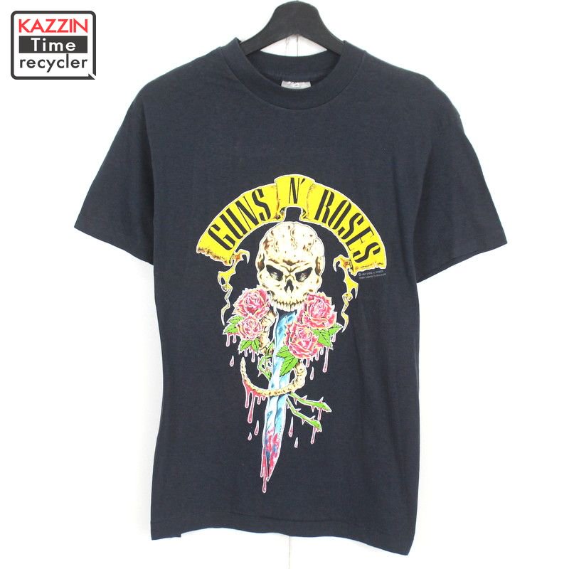 90s USA製 ガンズ＆ローゼズ Guns N' Roses BROCKUM バンドＴシャツ 古着 ☆ メンズ 表記Mサイズ ブラック -  KAZZIN Time recycler 広島にある古着屋オンラインショップ カジン タイム リサイクラー