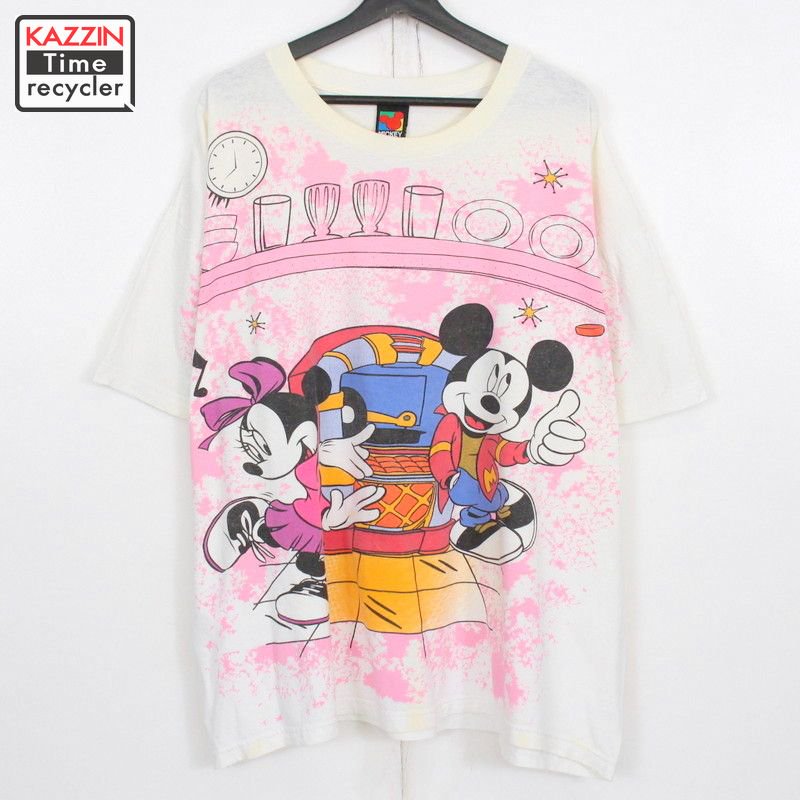 90s ǥˡ Disney ߥåޥ Mickey Mouse 륪Сץ Ⱦµԥ    XL~ ӥå С ۥ磻