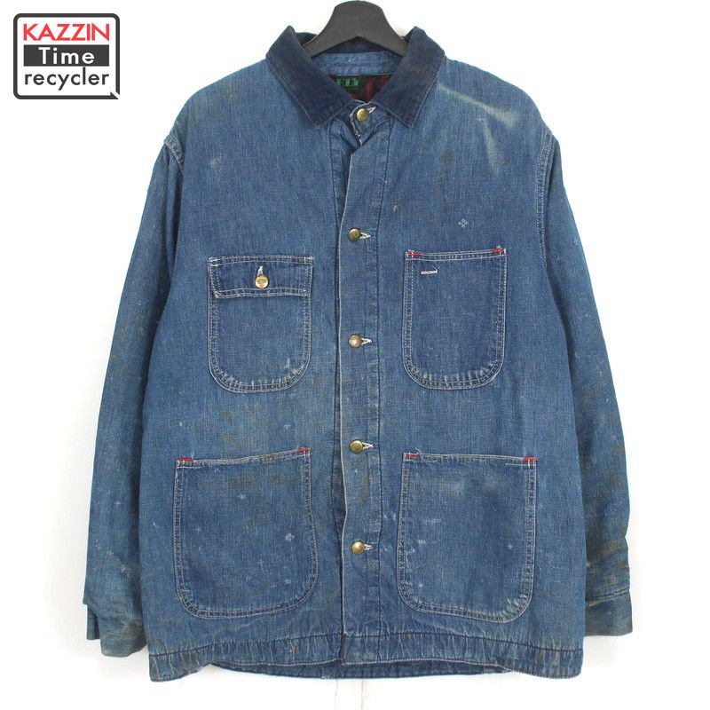 60s USA製 ヴィンテージ ELY ブランケット付き カバーオール 古着