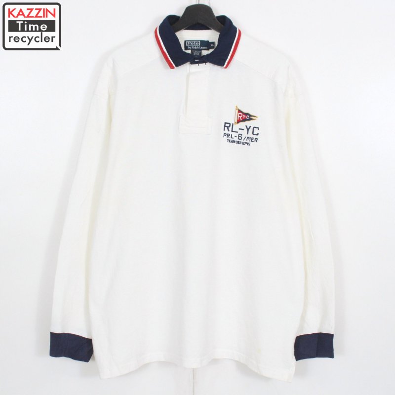 90s ラルフローレン RALPH LAUREN ラガーシャツ 古着 ☆ メンズ 表記XL