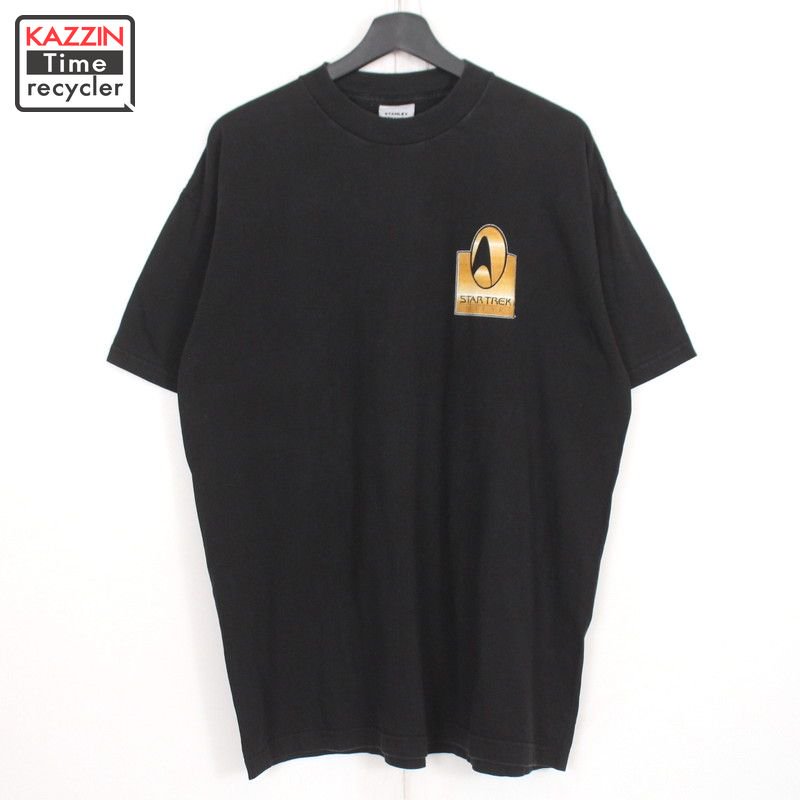 90s USA製 STANLEY DESANTIS STER TREK スタートレック ムービーTシャツ 古着 ★ メンズ 表記XLサイズ ブラック  - KAZZIN Time recycler 広島にある古着屋オンラインショップ カジン タイム リサイクラー