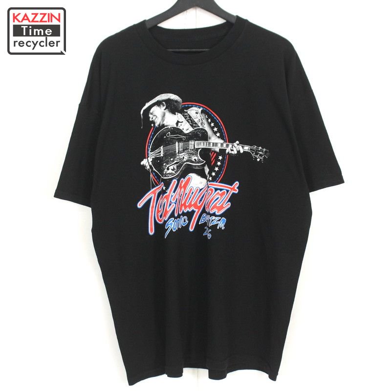 00s テッド・ニュージェント Ted Nugent バンドＴシャツ 古着 ★ メンズ XLサイズ相当 ビッグサイズ オーバーサイズ ブラック -  KAZZIN Time recycler 広島にある古着屋オンラインショップ カジン タイム リサイクラー