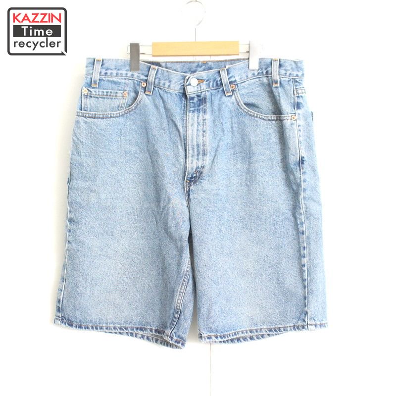 00s USA製 リーバイス Levi's 550 デニム ショートパンツ 古着 ★ メンズ Lサイズ相当 ブルー - KAZZIN Time  recycler 広島にある古着屋オンラインショップ カジン タイム リサイクラー