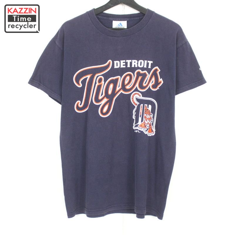 00s MLB アディダス adidas デトロイト・タイガース 半袖Ｔシャツ 古着 ★ メンズ 表記Sサイズ ネイビー - KAZZIN Time  recycler 広島にある古着屋オンラインショップ カジン タイム リサイクラー