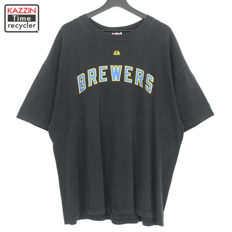 00s MLB ミルウォーキー・ブルワーズ Majestic 半袖Ｔシャツ 古着