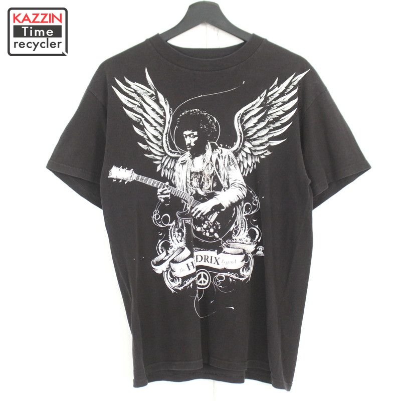 00s ジミ・ヘンドリックス Jimi Hendrix バンドＴシャツ 古着 ★ メンズ Mサイズ相当 ブラック - KAZZIN Time  recycler 広島にある古着屋オンラインショップ カジン タイム リサイクラー