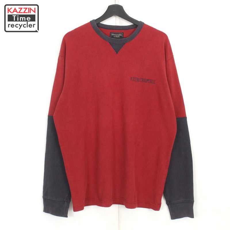 90s アバクロンビー&フィッチ Abercrombie & Fitch 2トーン 長袖シャツ