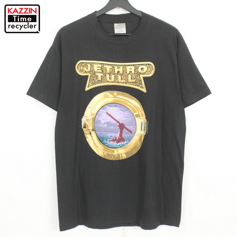 80s USA製 ジェスロ・タル JETHRO TULL BROCKUM バンドＴシャツ 古着 ★ メンズ 表記Lサイズ ブラック - KAZZIN  Time recycler 広島にある古着屋オンラインショップ カジン タイム リサイクラー