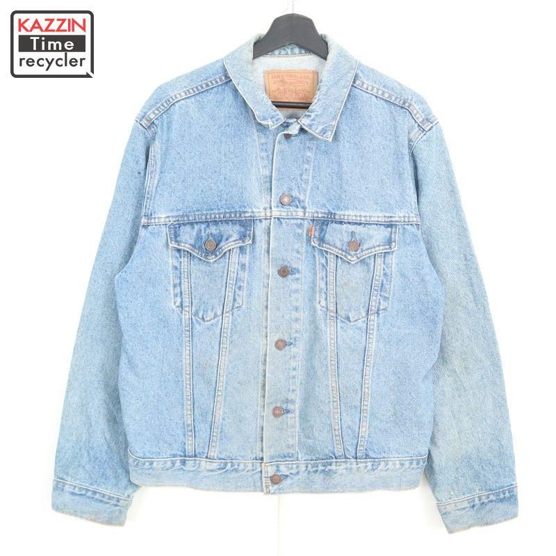 90s リーバイス Levi's 75505 デニムジャケット 古着 ★ メンズ XLサイズ相当 ビッグサイズ オーバーサイズ ブルー -  KAZZIN Time recycler 広島にある古着屋 カジン タイム リサイクラー