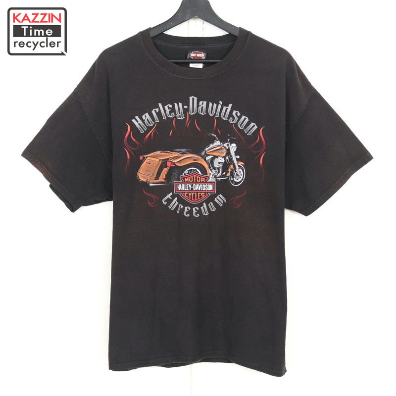 00s ϡ졼ӥåɥ HARLEY DAVIDSON Hanes Ⱦµԥ    ɽXL ֥å