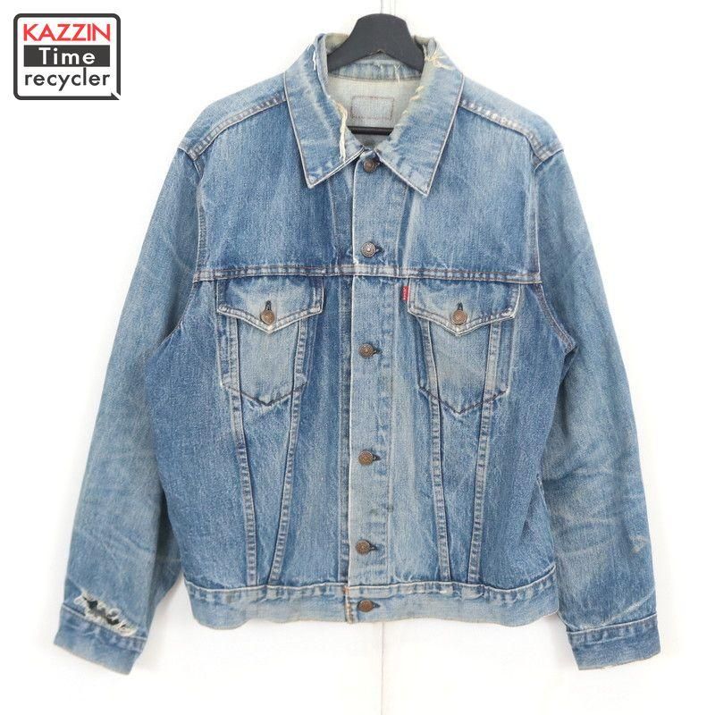 70年代70s Levi's 70505 デニムJKT ブランケット 濃紺 ビックサイズ 