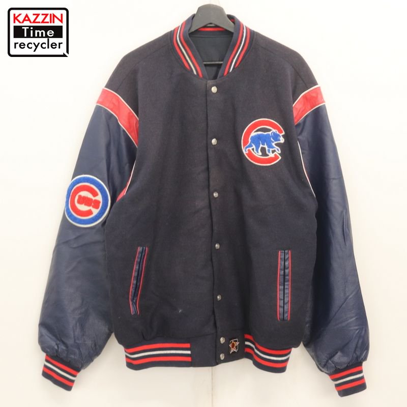 90s MLB JH DESIGN シカゴ・カブス リバーシブル スタジャン 古着