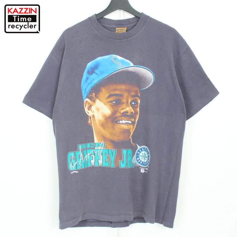 90s USA製 MLB vintage シアトル・マリナーズ NUTMEG ケン・グリフィーJr 半袖Ｔシャツ メンズ 表記Lサイズ -  KAZZIN Time recycler 広島にある古着屋オンラインショップ カジン タイム リサイクラー