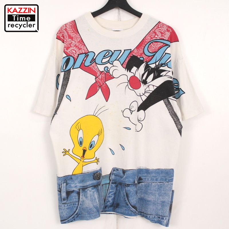 90s vintage 롼ˡƥ塼 Looney Tunes Ⱦµԥ  ɽXL