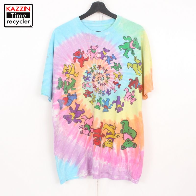 00s グレイトフルデッド Grateful Dead LIQUID BLUE タイダイ柄 デッドベア バンドＴシャツ メンズ 表記Lサイズ -  KAZZIN Time recycler 広島にある古着屋オンラインショップ カジン タイム リサイクラー