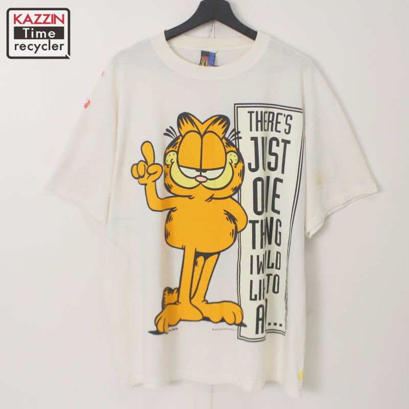 90s USA vintage ե Garfield ξ̥ץ Ⱦµԥ  XL~