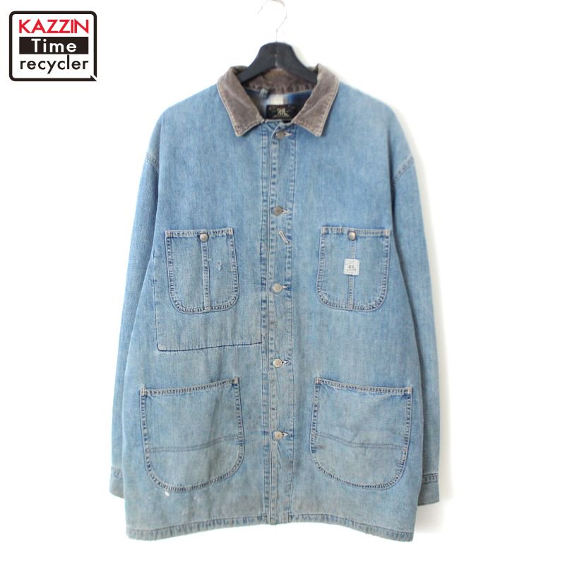 RRL vintage ラルフローレン デニムカバーオール オンブレチェック ...