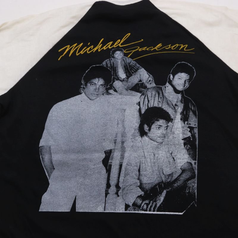 80s vintage マイケルジャクソン Michael Jackson ラグラン バンドＴシャツ メンズ 表記Mサイズ - KAZZIN Time  recycler 広島にある古着屋オンラインショップ カジン タイム リサイクラー