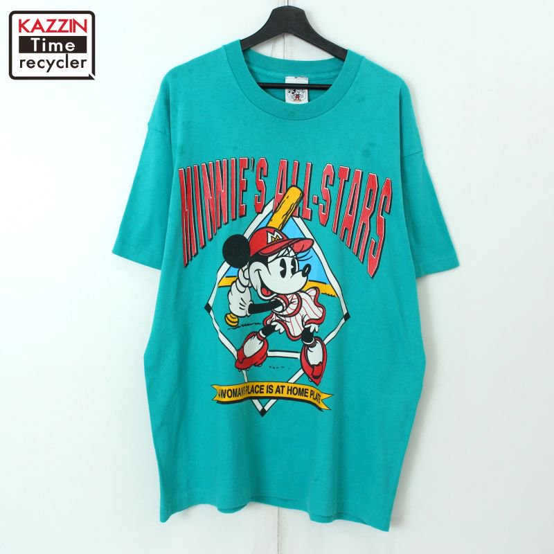 90s USA vintage ߥˡޥ Minnie Mouse Ⱦµԥ  XL