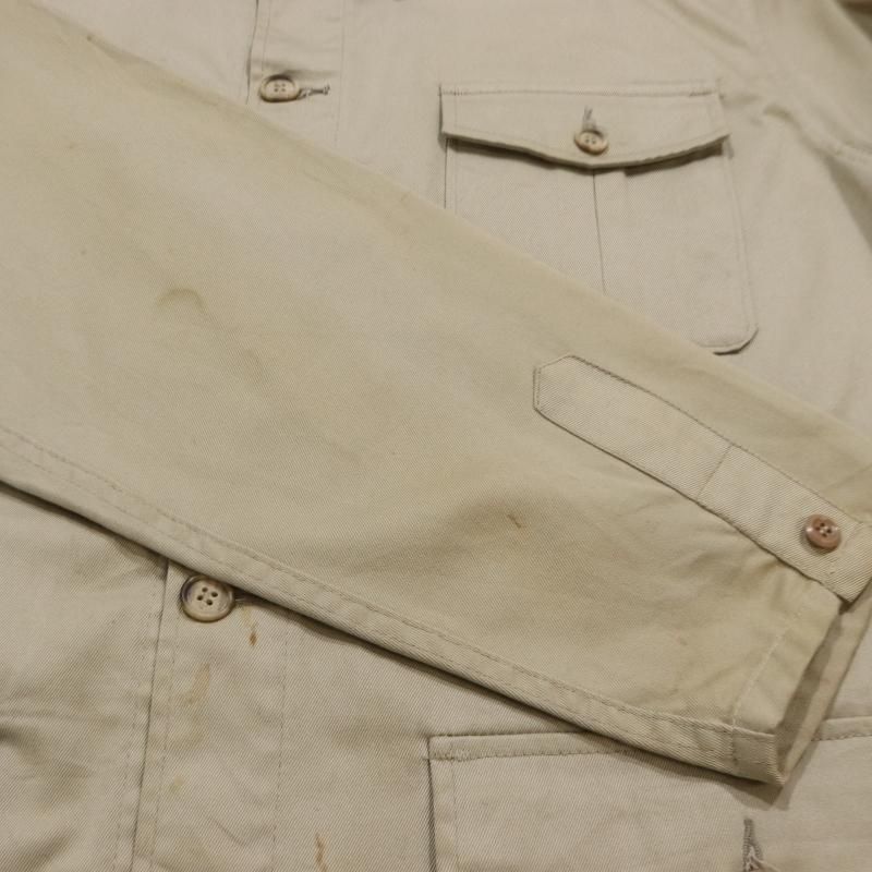 80s USA製 vintage L.L.Bean コットン サファリ ジャケット