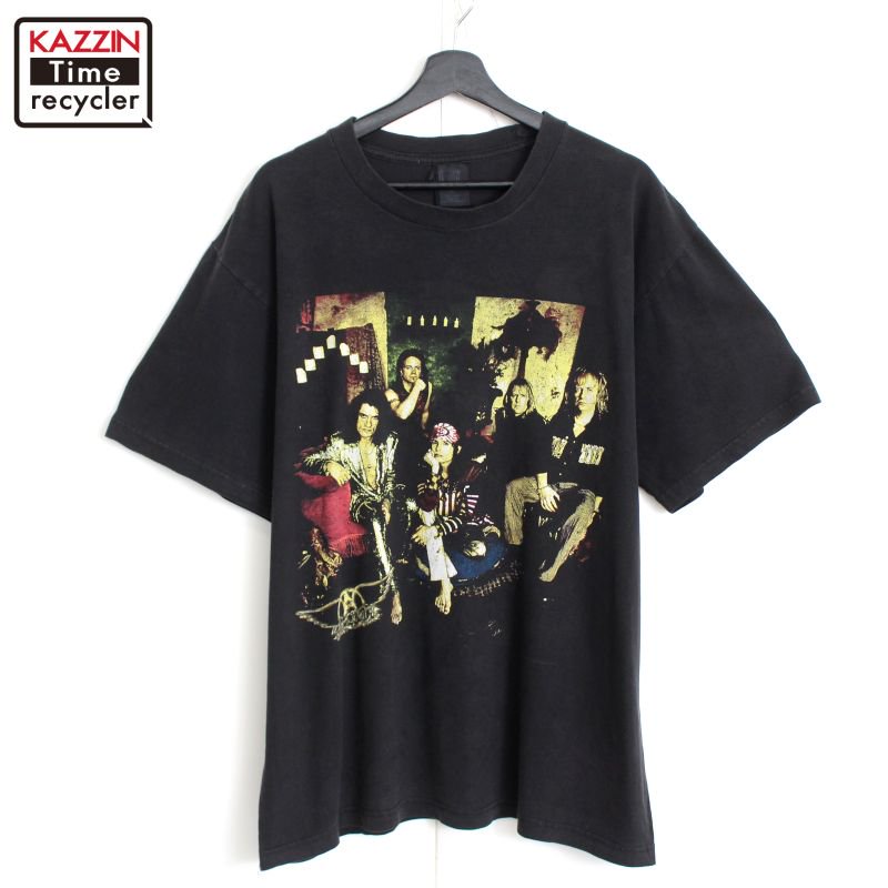 90s vintage エアロスミス Aerosmith GIANT ツアー バンドＴシャツ メンズ 表記XLサイズ - KAZZIN Time  recycler 広島にある古着屋オンラインショップ カジン タイム リサイクラー